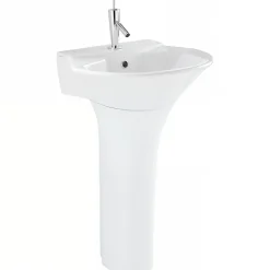 Colonne de lavabo Jade céramique traditionnelle SANINDUSA blanc