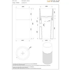 Colonne de lavabo Unu céramique traditionnelle SANINDUSA blanc