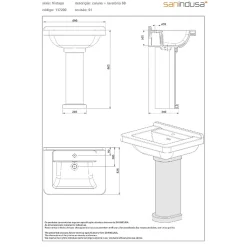 Colonne de lavabo Vintage blanc