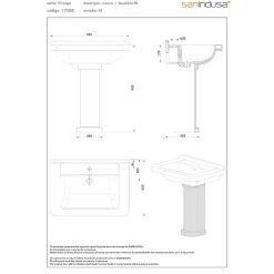Colonne de lavabo Vintage blanc