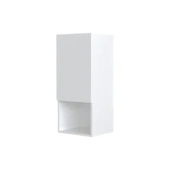 Colonne de rangement blanche - Porte et niche - 35x80x32.5 cm