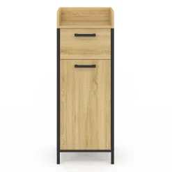 Colonne de rangement d'appoint salle de bain DETROIT 1 tiroir 1 placard design industriel