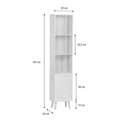 Colonne de rangement pour salle de bain. Bohème. L 35 x P 25 x H 167cm