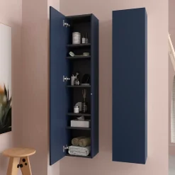 Colonne de salle de bain BEQUIA 140cm Bleu mat