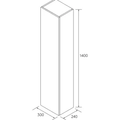 Colonne de salle de bain BEQUIA 140cm Bleu mat
