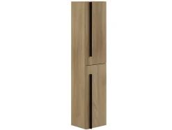 Colonne de salle de bain ANGI 2 portes 140x30x27 cm chêne T-BATH