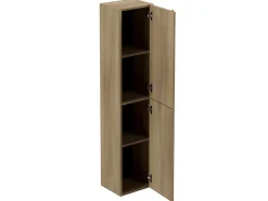 Colonne de salle de bain ANGI 2 portes 140x30x27 cm chêne T-BATH