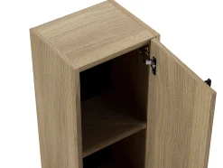 Colonne de salle de bain ANGI 2 portes 140x30x27 cm chêne T-BATH