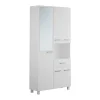 Colonne de salle de bain avec miroir sur pied - 180 cm - Blanc - MINELA