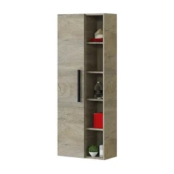 Colonne de Salle de Bain - ARKITMOBEL - Athena 1A1G - 51 x 25 x 135 cm - Marron - Montage facile