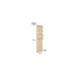 Colonne de salle de bain suspendue chêne ENIO 165cm porte serviette