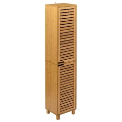Colonne de salle de bain en bambou Sicela - 34 x H. 170 cm