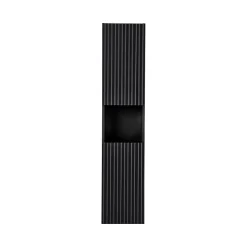 Colonne de salle de bain VANO 2 portes et 1 niche Noir mat L30 x P25 x H140 cm Meuble suspendu