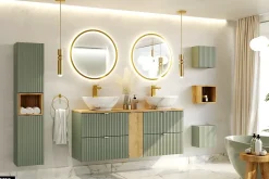 Colonne de salle de bain - 30 x 140 cm - 2 portes - ROSEAU
