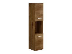 Colonne de salle de bain suspendue effet bois avec niche de rangement - L30 x P30 x H133 cm - MIELA II
