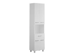 Colonne de salle de bain sur pied - 180 cm - Blanc - MINELA