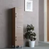 Colonne De Salle De Bain 150Cm 2 Portes Et 1 Tiroir Chêne Naturel Avec Pieds Rimini