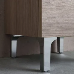 Colonne De Salle De Bain 150Cm 2 Portes Et 1 Tiroir Chêne Naturel Avec Pieds Rimini