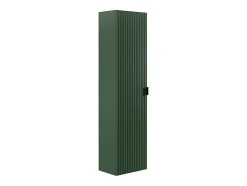Colonne de salle de bain suspendue striée - Vert mat - H140 cm - ZEVINI