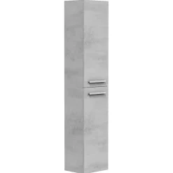 Colonne de salle de bain Alise 2 portes, couleur Ciment