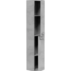 Colonne de salle de bain Alise 2 portes, couleur Ciment