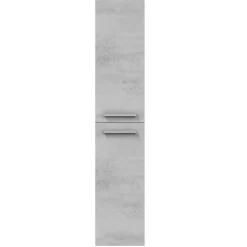 Colonne de salle de bain Alise 2 portes, couleur Ciment