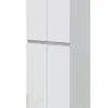 Colonne de salle de bain avec 4 portes sans poignée coloris blanc - Longueur 60 x Profondeur 35 x Hauteur 182 cm