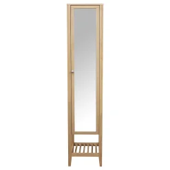 Colonne de salle de bains à poser avec miroir placage chêne l.40,2 x H.185 x P.36,1 cm, GoodHome Perma