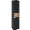 Colonne de salle de bains à suspendre ouverture droite Archi noir mat H. 160 x L. 35 cm