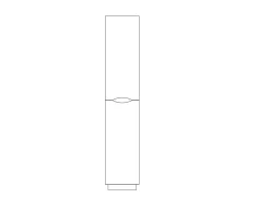 Colonne de salle de bains simple à poser H.180 x P. 30 x l.35 cm, décor bois, Palermo