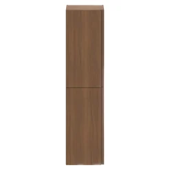 Colonne de salle de bains effet noyer 2 portes l.40 x H.160 x P.36 cm Levanna