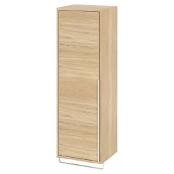 Colonne de salle de bains suspendue avec porte-serviettes effet bois l.36 x H.115 x P.30 cm, GoodHome Maza