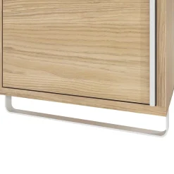 Colonne de salle de bains suspendue avec porte-serviettes effet bois l.36 x H.115 x P.30 cm, GoodHome Maza
