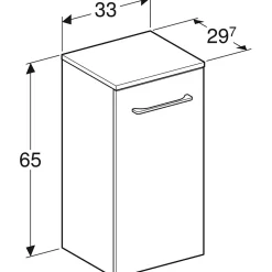 Colonne de salle de bains H.65 cm bleu Selva Geberit