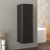 Colonne de salle de bains à suspendre 1 porte H.123 cm, noir mat, IDRA