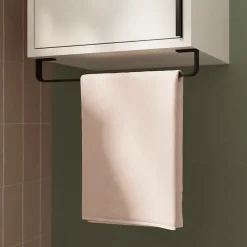 Colonne de salle de bains suspendue avec porte-serviettes blanc mat l.36 x H.115 x P.30 cm, GoodHome Maza