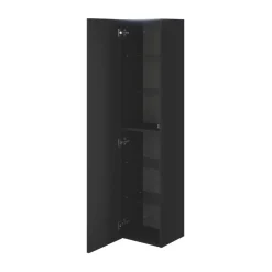 Colonne de salle de bains l.35 x H.150 x P.30 cm noir mat Kentia