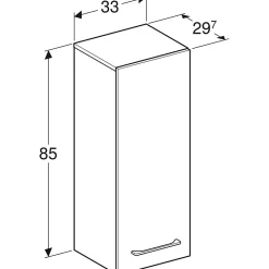 Colonne de salle de bains H.85 cm bleu Selva Geberit