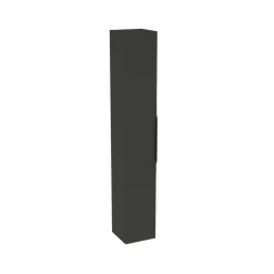 Colonne de salle de bains suspendue 1 porte noir mat l.30 cm x H.183 x P.30 cm, Pamili