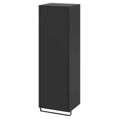 Colonne de salle de bains suspendue avec porte-serviettes noir mat l.36 x H.115 x P.30 cm, GoodHome Maza