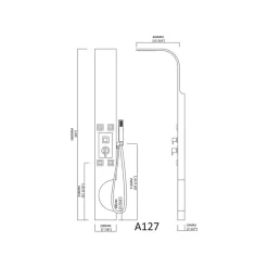 Colonne d'hydromassage A127 - Distribain