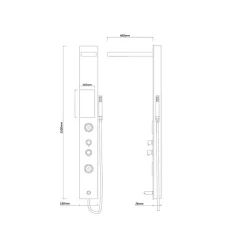 Colonne d'hydromassage G091 - Distribain