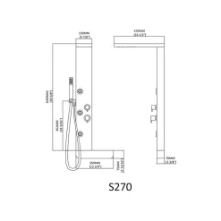 Colonne d'hydromassage S270 - Distribain
