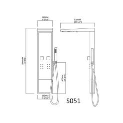 Colonne d'hydromassage S051B - Distribain