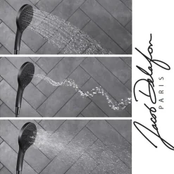 Colonne douche thermostatique JACOB DELAFON Metro 3 jets, économie d'eau, noir mat