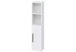Colonne meuble de salle de bains Lisa l.30 x H.140 x P.27 cm, blanc mat