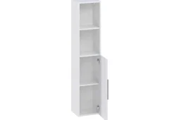 Colonne meuble de salle de bains Lisa l.30 x H.140 x P.27 cm, blanc mat