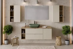 Colonne murale ouverte pour salle de bains DALIA chêne cremona 20 x 80 cm