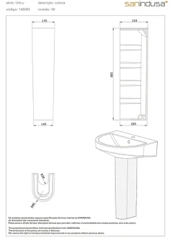 Colonne pour lavabo SANINDUSA UrbY blanche compatible avec lavabo UrbY