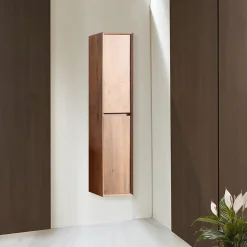 Colonne salle de bain 160 cm chêne brun Aquaroca
